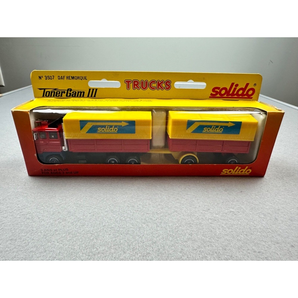 Solido 1/64 Scale 3507 - DAF Remorque ContainTruck &‎ Trailer Red/Yellow